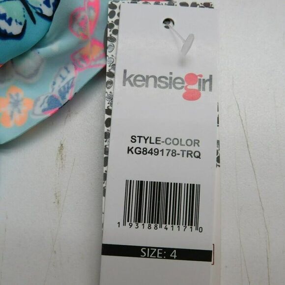 KENSIE GIRL Colorful Butterfly ONE PIECE SWIMSUIT SIZE 4 - Picture 5 of 10